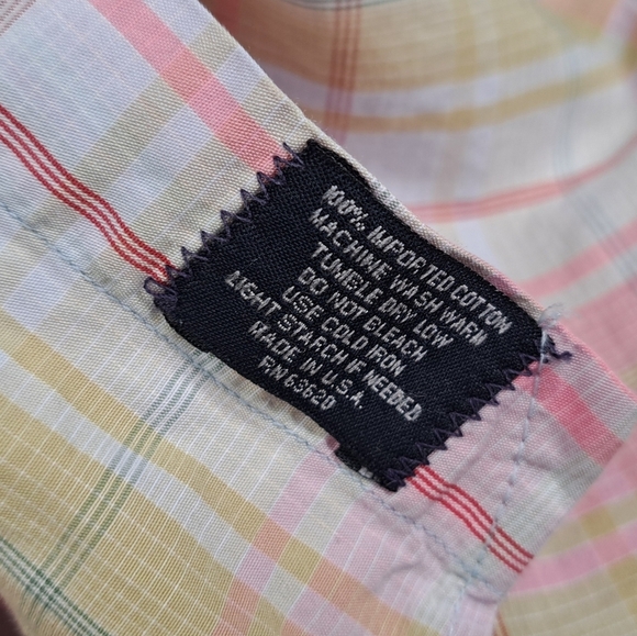 Burberry London Men's Button Down Shirt Check Vintage USA 90s Relaxed Fit Medium - Picture 9 of 16